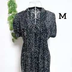 FOREVER 21 ・Mノースリーブチュニックワンピース シャツ素材 ブラック