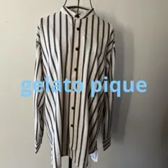 【新品】gelato pique ユニセックス ストライプ柄 ラウンジシャツのサムネイル