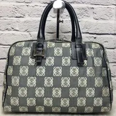 美品✨ロエベ オールド リピート アナグラム キャンバス レザー ミニボストン