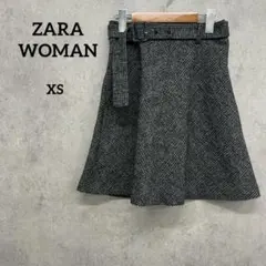 ZARA WOMA ザラウーマン　グレンチェック　ミニスカート　フレア　XSのサムネイル
