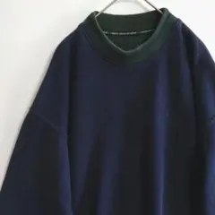A880　COLO BREEZE　トレーナ　L　紺緑　US古着　やや厚手