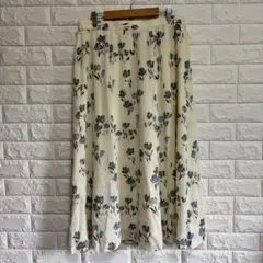 『PISANO』ピサーノ【LL】ロングスカート 花柄 ゆったりサイズ サイドゴム