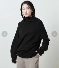 MARW UNITED ARROWS アシンメトリースリーブニット ブラック