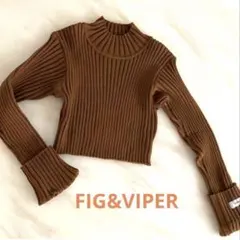 FIG&VIPER リブニット ハイネック トップス