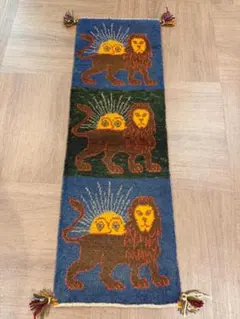 123x40cm ペルシャギャッベ ランナー (ギャベ) ペルシャ絨毯 ギャッベ