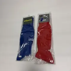 サッカーソックス　ジュニア アスレタ　青 22〜24cm PUMA 赤