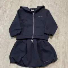 【お買い得‼︎】petit main ネイビー セットアップ