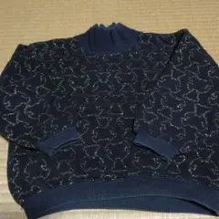 ブラック ハイネックニットトレーナー