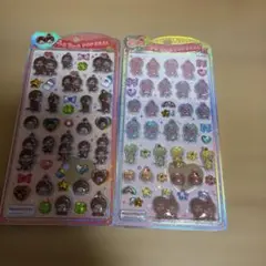 うるちゅるポップシール　モンチッチ　２枚　レインボー