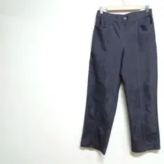 ブラック　 ハイウエスト スラックスパンツ　LL ポケット　☆2845