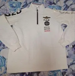 パジェロ 白 ハーフジップトレーナー Mのサムネイル