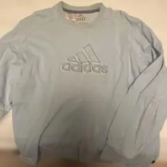 adidas アディダス スウェット トレーナー ライトブルー 刺繍ロゴ