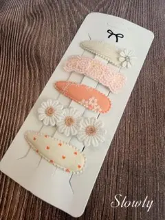 フラワー柄ヘアクリップ5個セット❁﻿0030