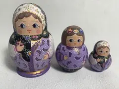 ロシア オリガ ミッチィナ作品 小さなマトリョーシカ 3組。長期保存