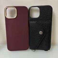 iPhone13用手帳型ケース 2点セット