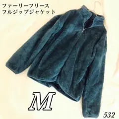 UNIQLO ジャケット 光沢のあるファー ダークティール レディース M