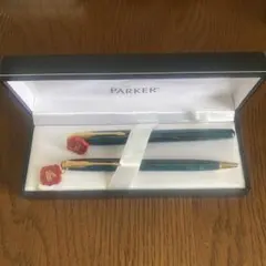 美品 PARKER SONNET 高級万年筆 グリーン マーブル柄 フランス製