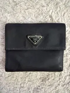 PRADA プラダ 二つ折り財布 ナイロン ブラックのサムネイル