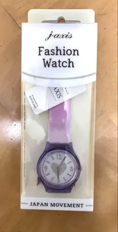 j-axis Fashion Watch パープル ハート柄