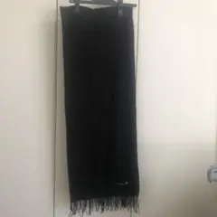 カシミア100% 黒ストール大判