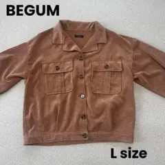 S111　BEGUM　Lサイズ　コーデュロイ　ジャケット　ユニセックス　秋服のサムネイル