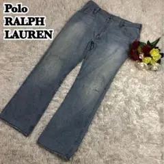 【名作】ポロラルフローレン デニム ダメージジーンズ 36インチ