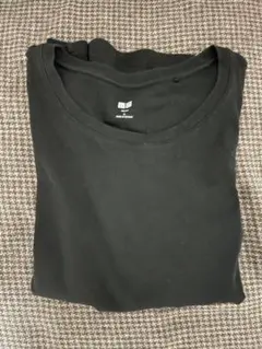 UNIQLO スーピマコットン クルーネックT ブラック L
