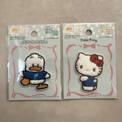 ペックル&ハローキティ刺繍ワッペンセット