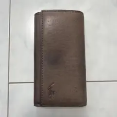 【新品未使用】POLO RALPH LAUREN 羊革 キーケース ブラウンのサムネイル