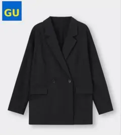 GU ダブルブレスト テーラードジャケット　ブラック　XL 未使用品近い