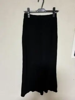 ブラック リブ ロングスカートのサムネイル