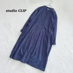 スタジオクリップ　コーデュロイ　スタンドカラー　シャツ　ワンピース　ゆったり