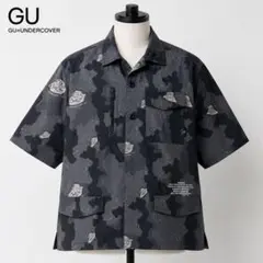 GU×アンダーカバー コラボ 迷彩 半袖シャツ UFO カモフラのサムネイル
