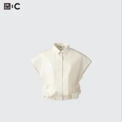【UNIQLO :C】クロップドシャツ　ナチュラル　L