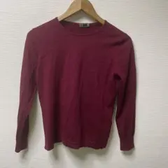 DAKS 長袖セーター　ワインレッド　Lのサムネイル