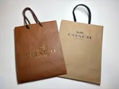 ★クラフト紙袋おまけ付き★【大サイズ】COACH ブラウン 紙袋【送料込み】