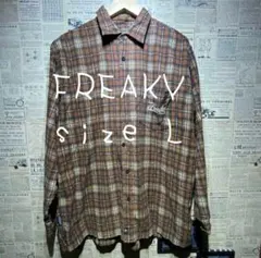 FREAKY フリーキー チェックシャツ ネルシャツ size Lのサムネイル