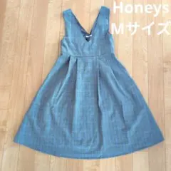 Honeys　グレンチェック　ジャンスカ　ワンピース　　　グレー