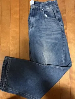 バギーデニム　ダメージ加工