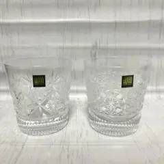 HOYA CRYSTAL ホヤクリスタルグラス ロックグラス 2個セット箱付き