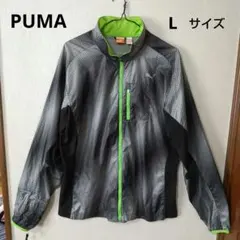 Puma　プーマ　ナイロンジャケット　Lサイズ　ブラック/グレー色