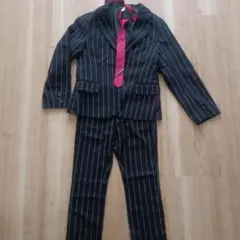 RAD CUSTOM ストライプスーツ 赤ネクタイ付き