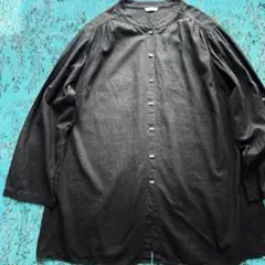 90s 00s EURO linen wide shirt coat UK