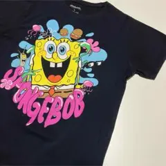 スポンジボブ　プリントTシャツ メンズ　レディース　Lサイズ　2503243
