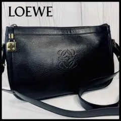 ◆ 美品 ◆ ロエベ LOEWE ショルダーバッグ アナグラム レザー ブラック