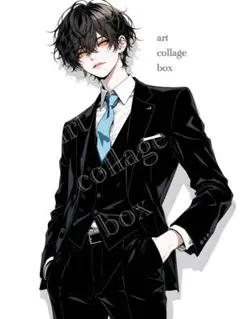 2638 おすそ分けファイル　人物ステッカー　男の子　コラージュ素材