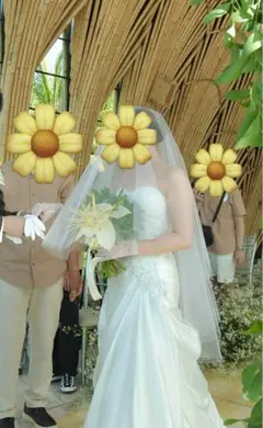 シンプルミディアムベール ウェディングベール