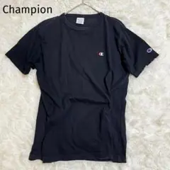 ＊Champion ＊チャンピオン【M】ブラック ロゴ入りTシャツ シンプル