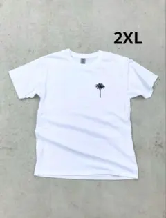 最新作 S_AND Palm Tree 半袖Tシャツ ホワイト 2XL