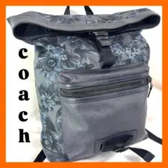 極美品COACHコーチエクスプローラーフローラル ハワイアンプリント 
